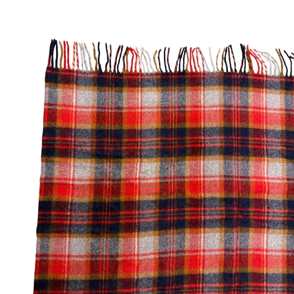 vintage pendleton pure virgin wool throw blanket made in usa red flannel 66